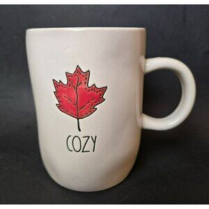 Rae Dunn Artisan Collection COZY Mug Stitched Maple Leaf Autumn 20oz Cup Fall